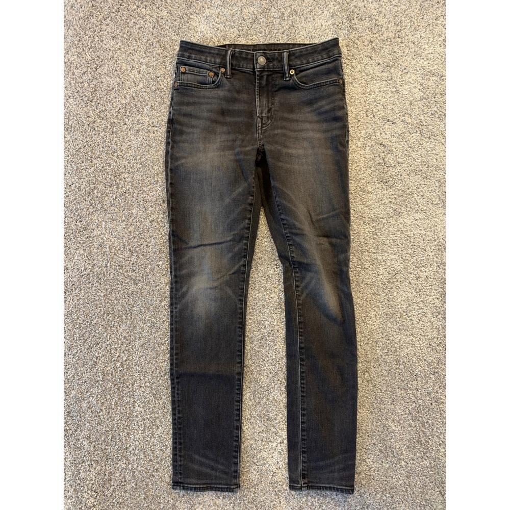 American Eagle Jeans Mens 28x32 Black Slim Airflex+ Stretch Faded Denim